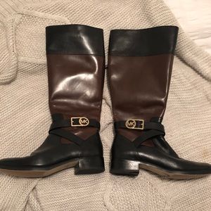 Two tone Michael Kors Riding Boots size 7.5